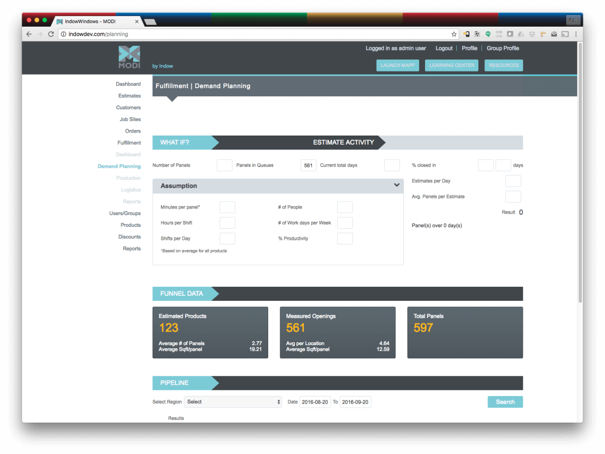Indow Windows Website Application