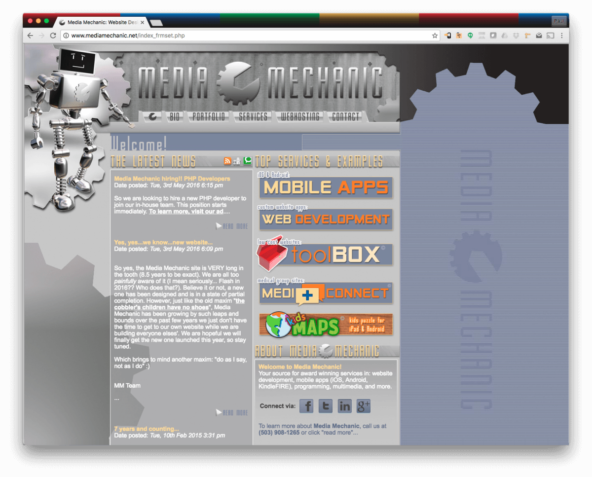Media Mechanic Website Application