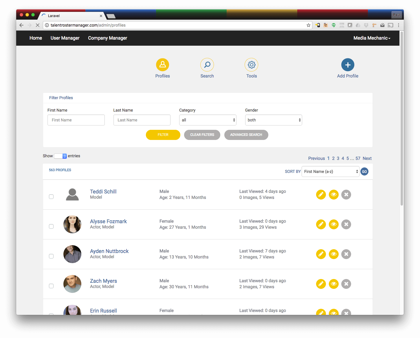 Puddletown Talent Web Application