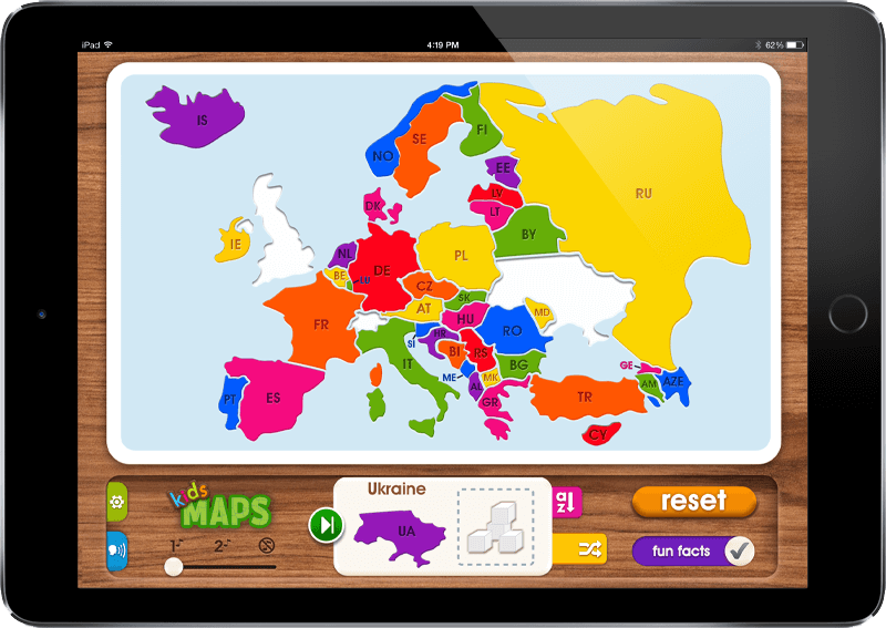 Kids Maps: Europe - iOS & Android app