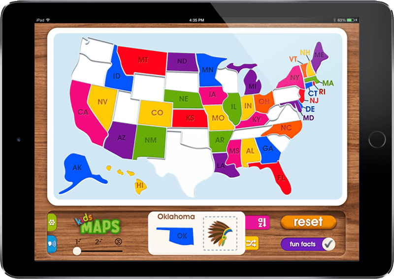 Kids Maps: U.S. - iOS & Android app