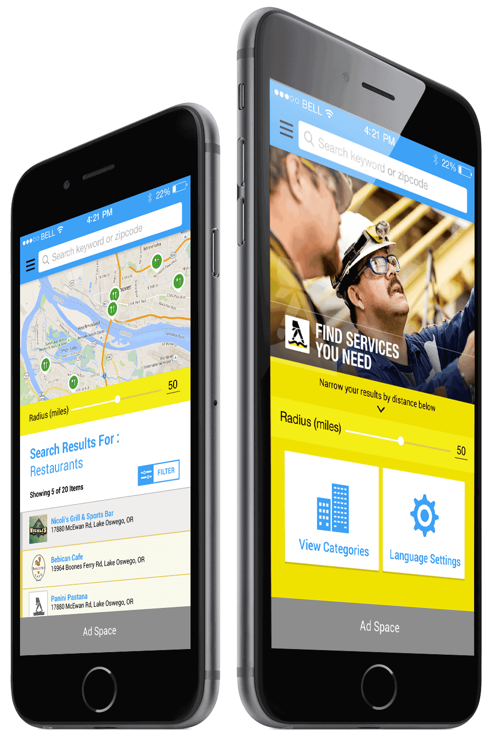 Spanish Yellow Pages iOS & Android App