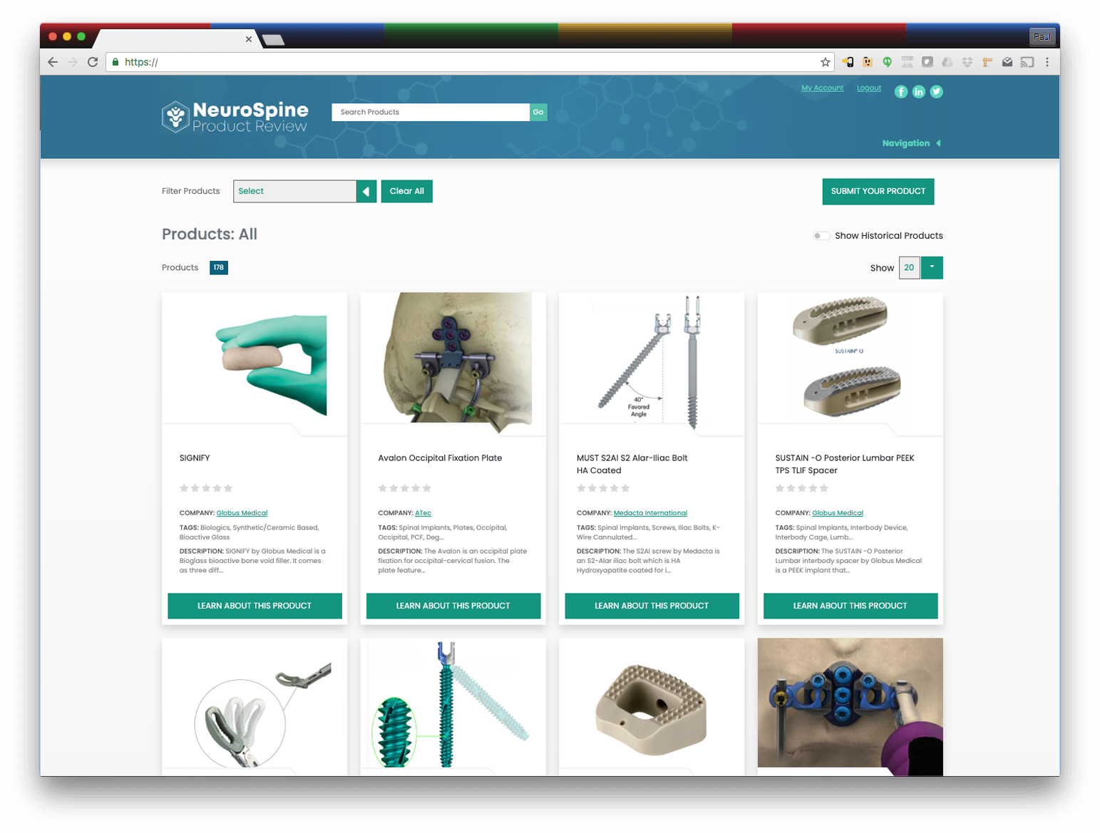 Neurospine Product Review Web App