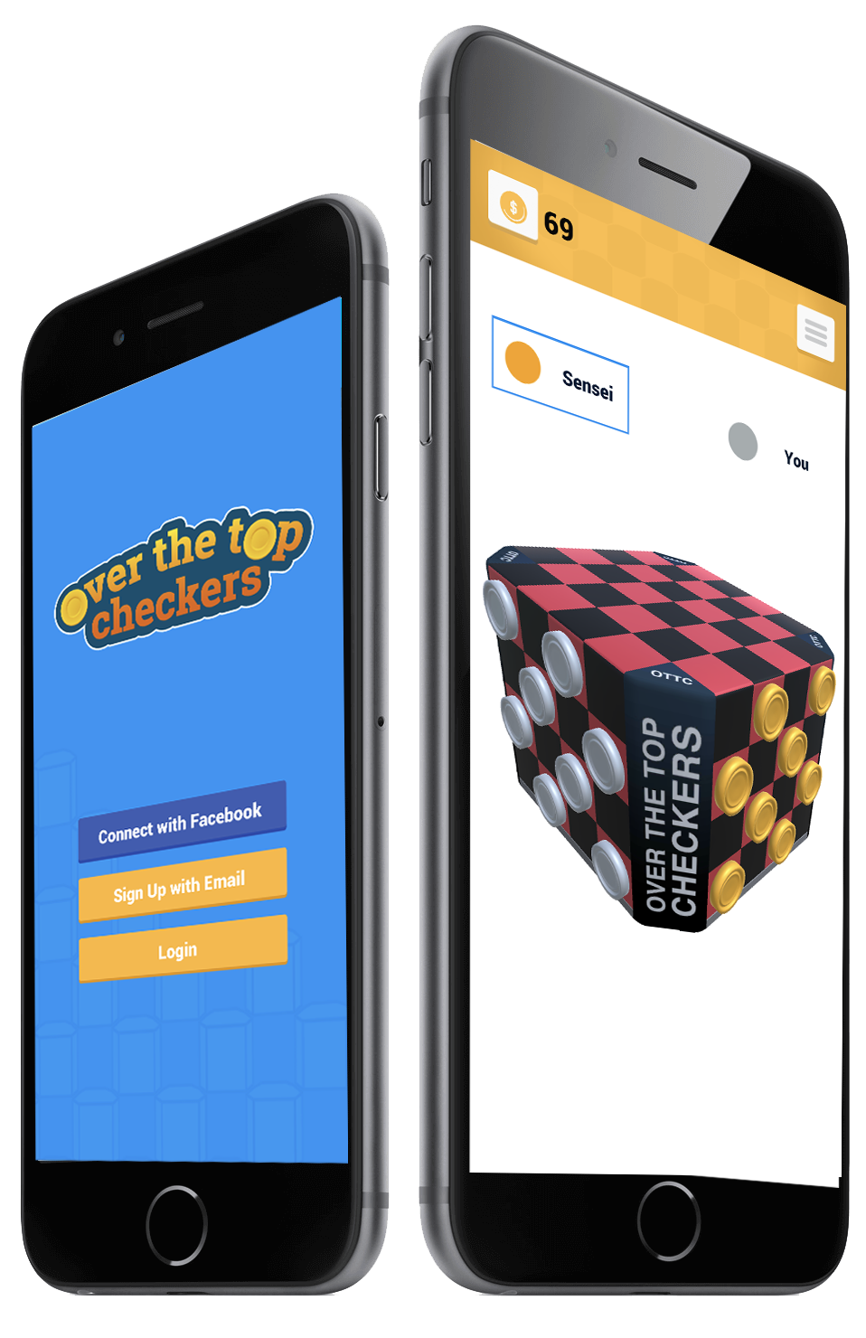 Over The Top Checkers Mobile App