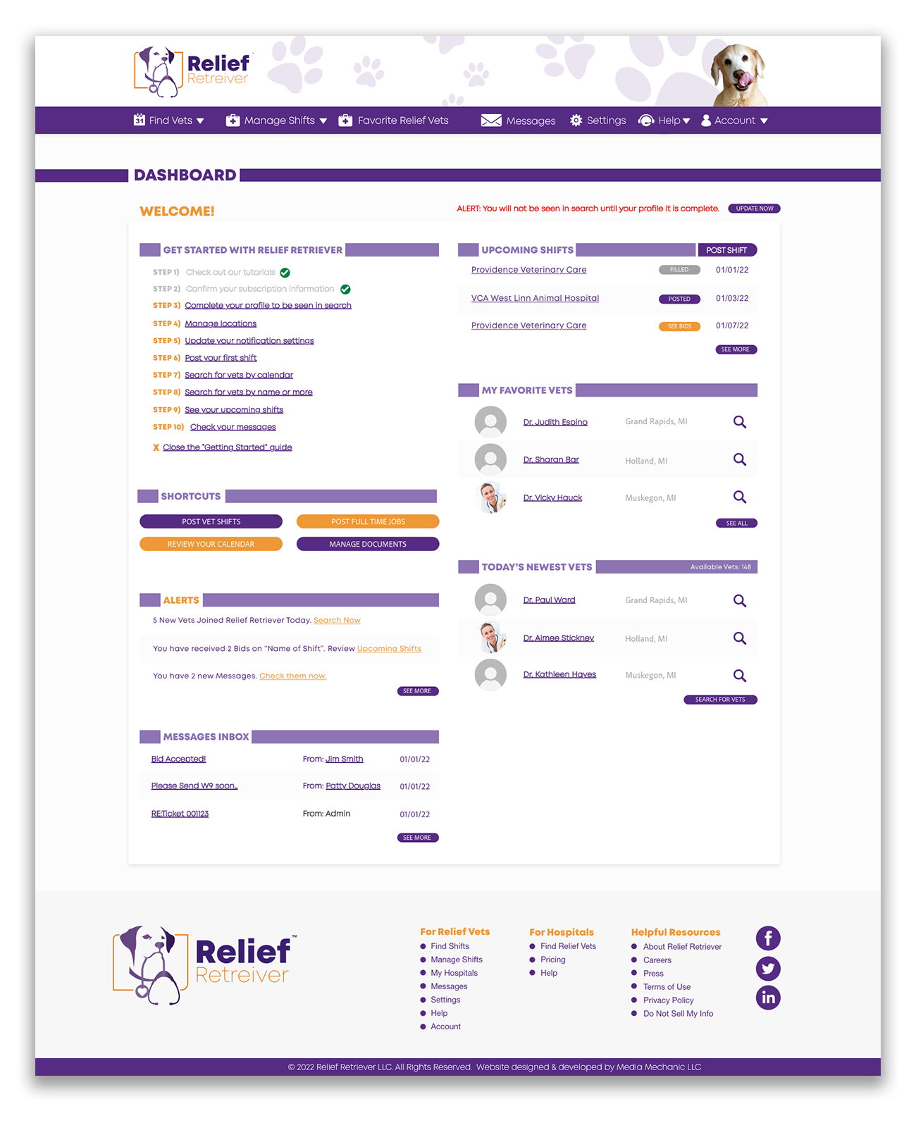Relief Retriever Web App & Branding Design